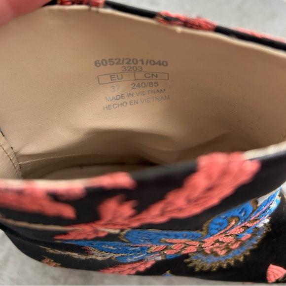 Zara Metallic Floral Ankle Boots - Picture 7 of 8